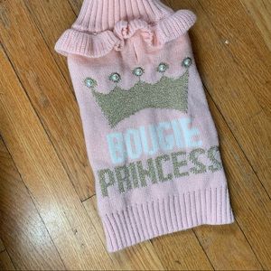 Pretty Pink Princess dog sweater